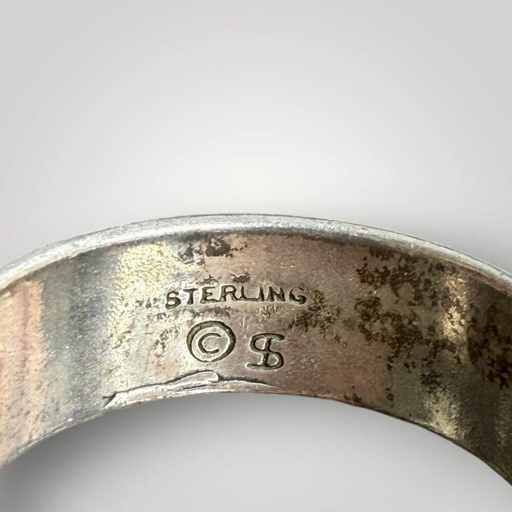 Vintage 925 Sterling Silver ‘Amore’ Ring Size 9 - Picture 2 of 7